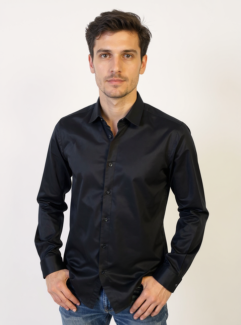 LuxeShine Satin Shirt
