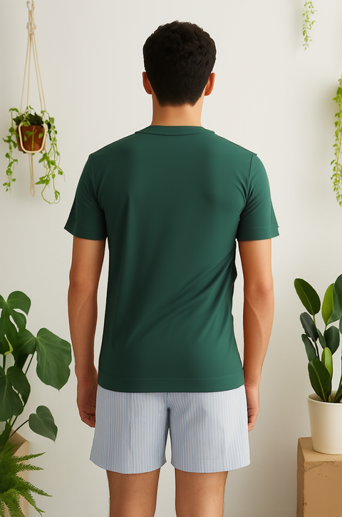 MEN'S REGULAR FIT ROUND NECK T-SHIRT- METAL GREY