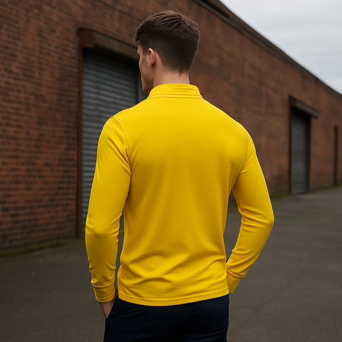 MEN'S FULL SLEEVES POLO T-SHIRT- YELLOW