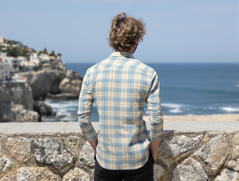 SLIM FIT CHECKS WHITE SHIRT