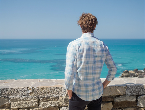 SLIM FIT CHECKS WHITE SHIRT