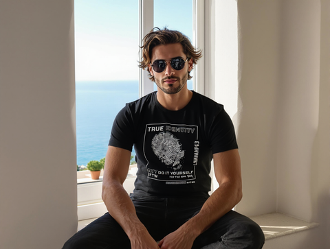 MEN'S GRAPHIC RELAXED FIT T-SHIRT-BLACK