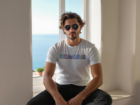 MEN'S GRAPHIC RELAXED FIT T-SHIRT-WHITE