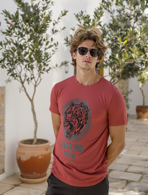 MEN'S GRAPHIC RELAXED FIT T-SHIRT-BRICK