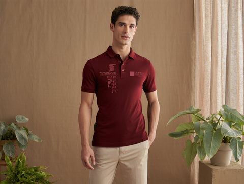MEN'S REGULAR FIT POLO T-SHIRT- MAROON