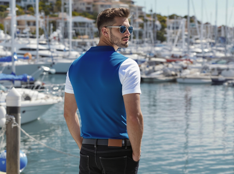 MEN'S RELAXED FIT POLO T-SHIRT-NAVY