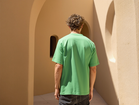 OVERSIZED FIT GRAPHIC T-SHIRT-BRIGHT OLIVE