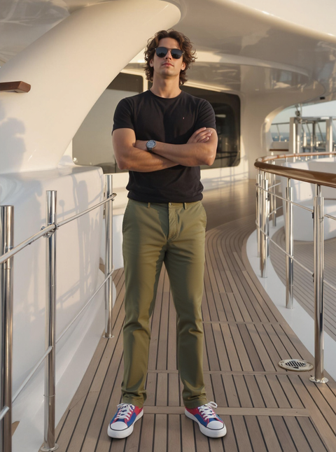 MEN'S TROUSERS SLIM FIT- KHAKI