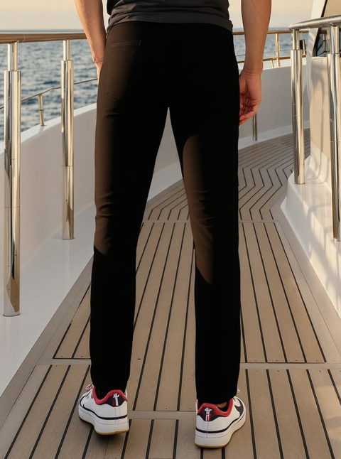 MEN'S TROUSERS SLIM FIT- BLACK