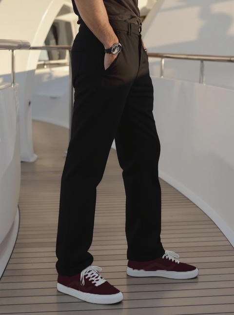 MEN'S TROUSERS SLIM FIT- BLACK