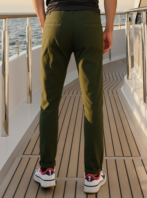 MEN'S TROUSERS SLIM FIT- F GREEN