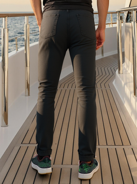 MEN'S TRAVEL PANTS SLIM FIT- BLACK