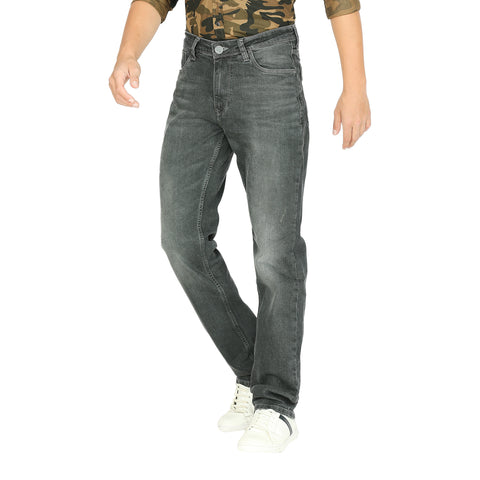 Men's Grey Straight Fit Jeans
