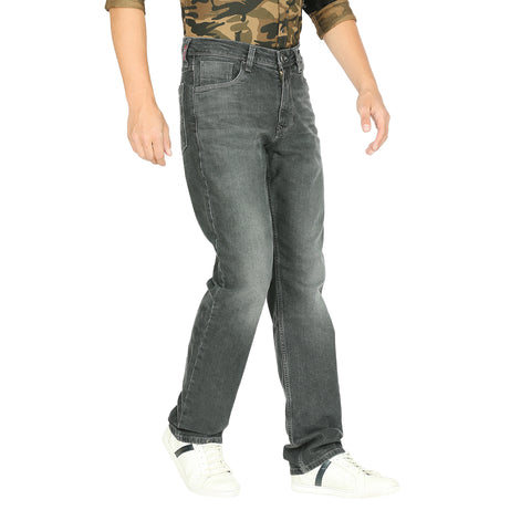 Men's Grey Straight Fit Jeans