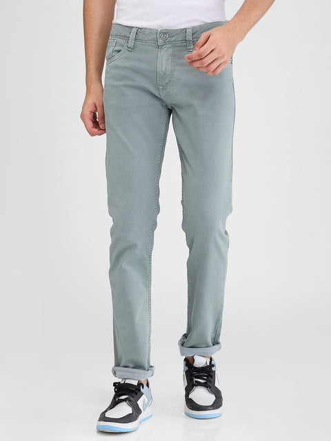 Men's Light Green Slim Fit Jeans