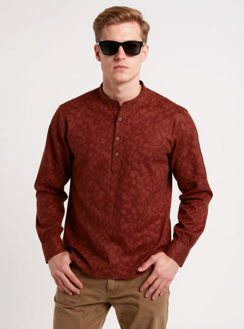 Full Sleeve Solid Tomato Red