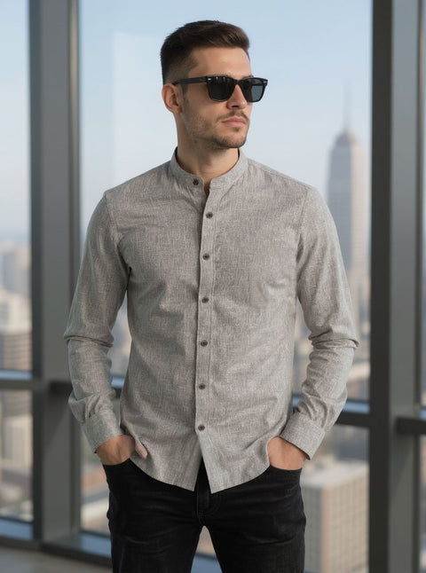 Full Sleeve Solid Light Grey