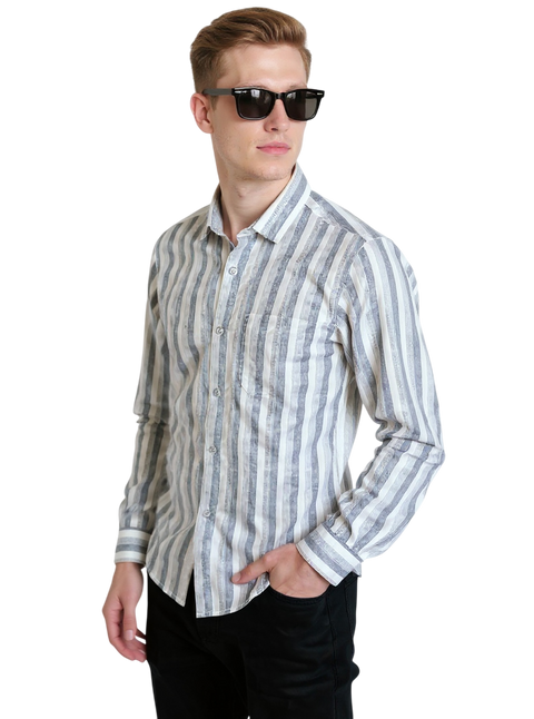 Full Sleeve Stripe Off White