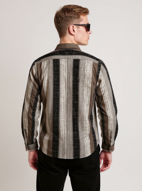 Full Sleeve Stripe Brown