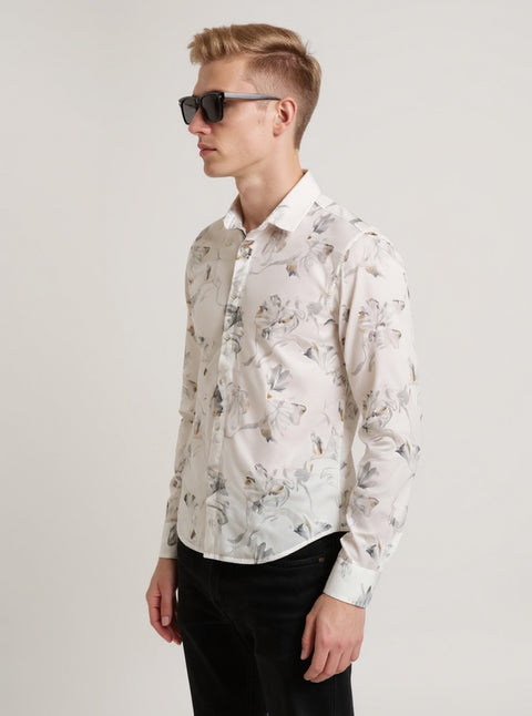Full Sleeve Print White