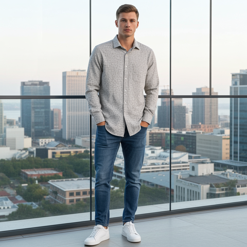 Full Sleeve Check Off White