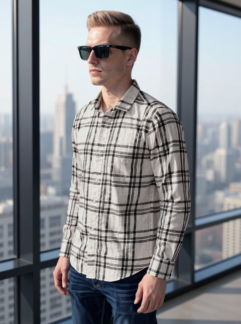 Full Sleeve Check Off White