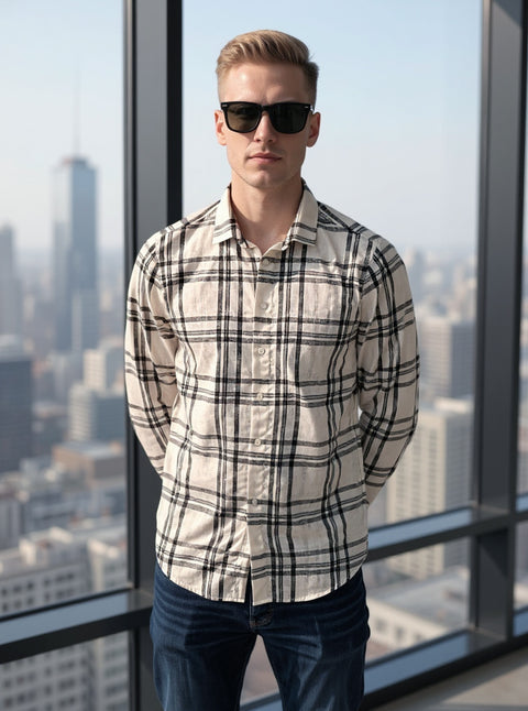 Full Sleeve Check Off White