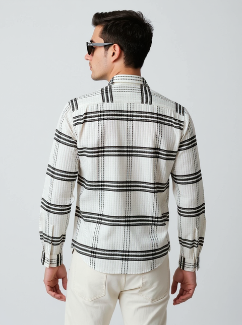 Full Sleeve Check White