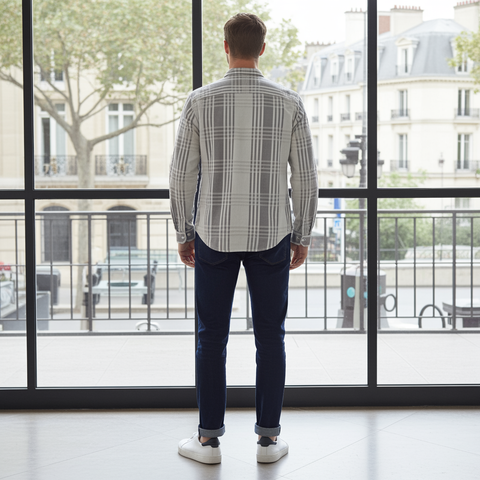 Full Sleeve Check Lilac