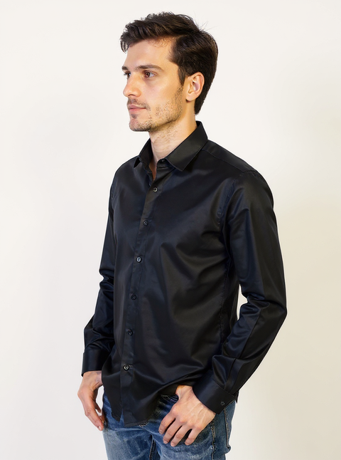 LuxeShine Satin Shirt