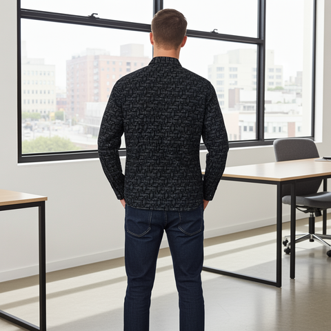 Full Sleeve Print Black