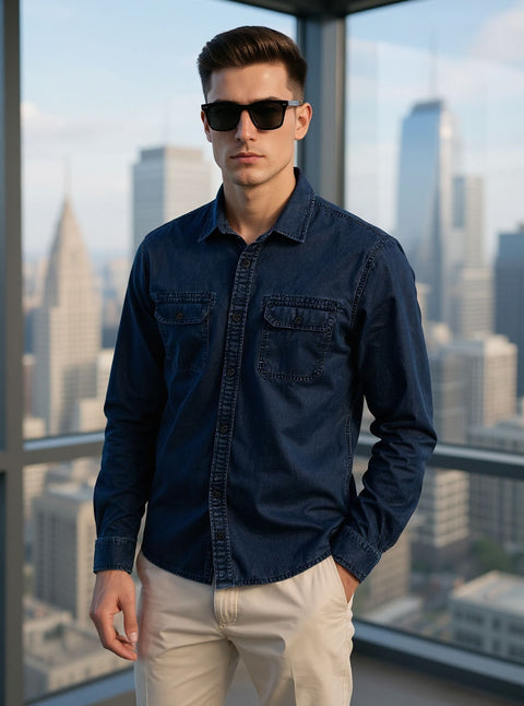 Full Sleeve Denim Ink Blue