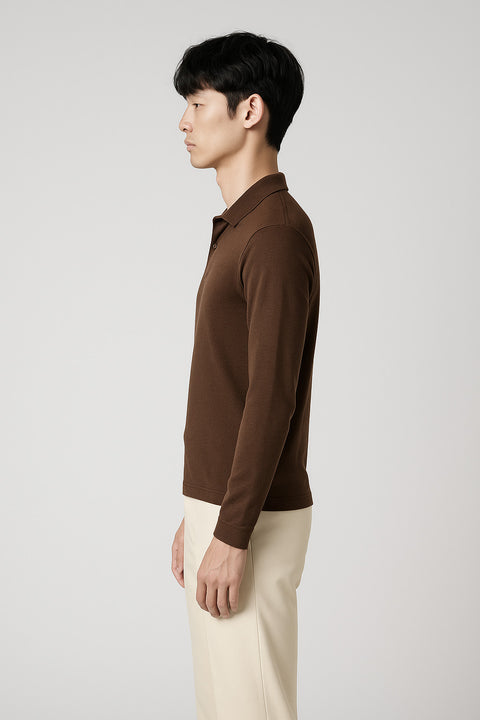 Full Sleeve Collar Neck Rust
