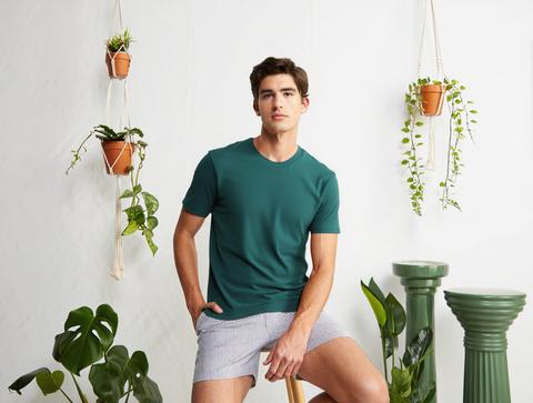 MEN'S REGULAR FIT ROUND NECK T-SHIRT- METAL GREY