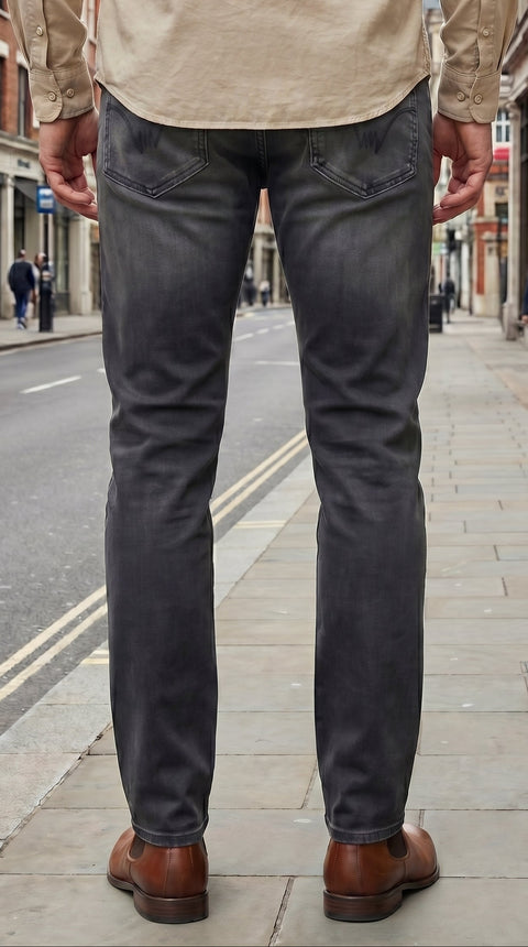 DENIM ANKLE FIT- MID BLACK