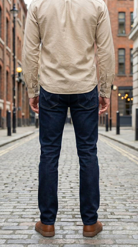 DENIM ANKLE FIT- DARK BLUE