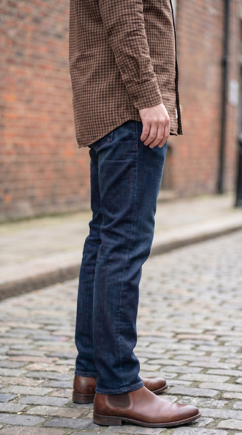 DENIM STRAIGHT FIT- DARK BLUE
