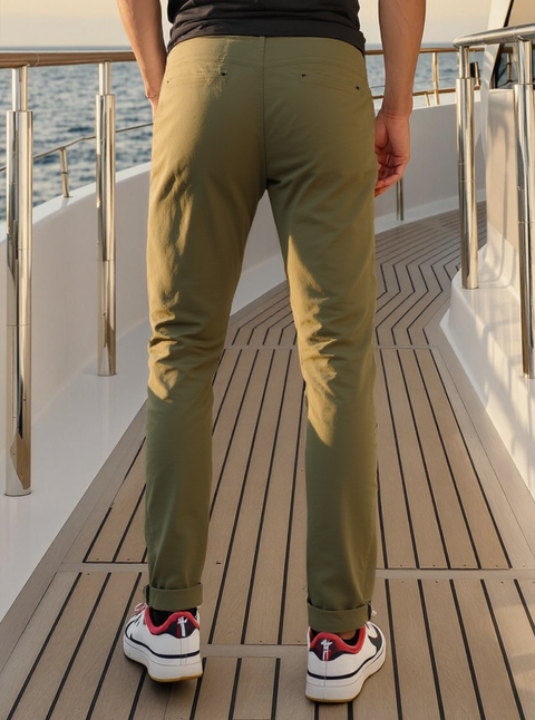 MEN'S TROUSERS SLIM FIT- KHAKI