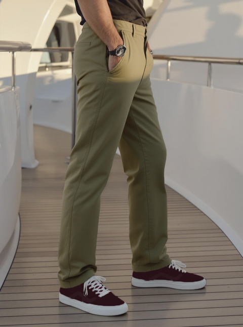 MEN'S TROUSERS SLIM FIT- KHAKI