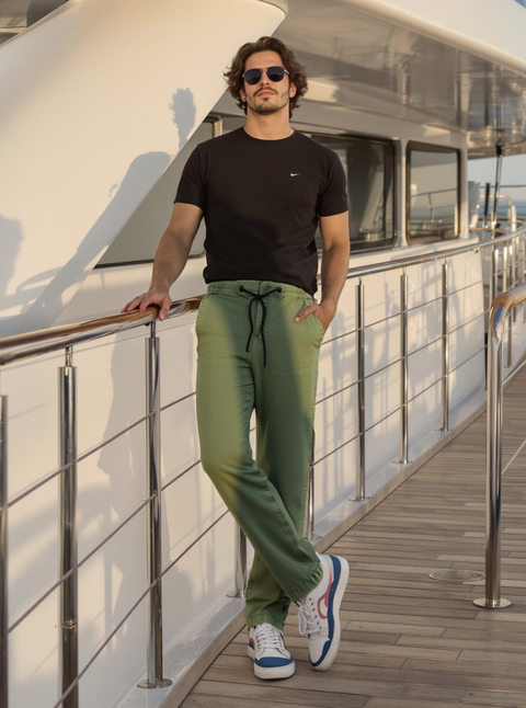 MEN'S TRAVEL PANTS SLIM FIT- LT BLACK