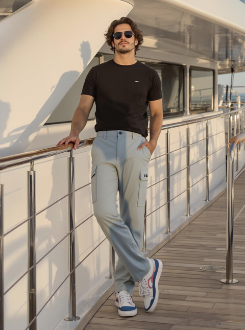 MEN'S TRAVEL PANTS SLIM FIT- GREY